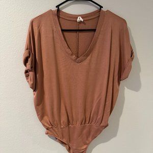 V neck bodysuit